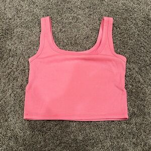 SHEIN Pink Ribbed Crop Top